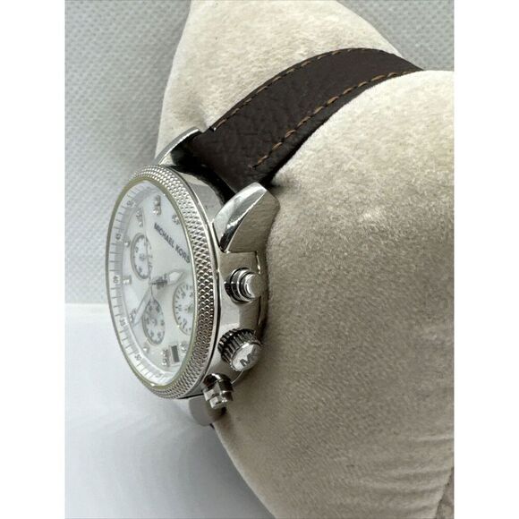Michael Kors MK5020 Women\'s Black Leather Analog Dial Wrist Quartz Watch AEA040 main image 9